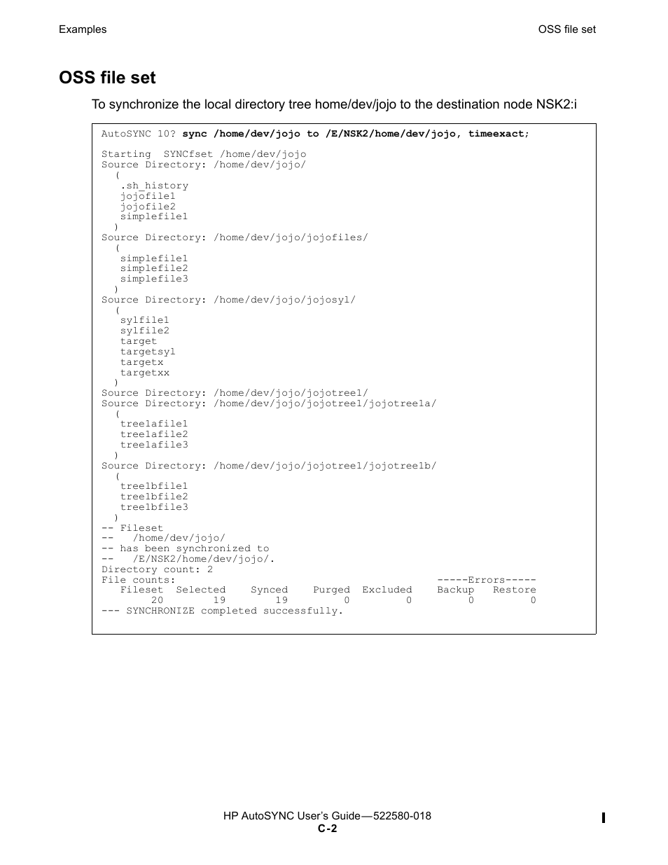 Oss file set | HP Integrity NonStop J-Series User Manual | Page 248 / 266