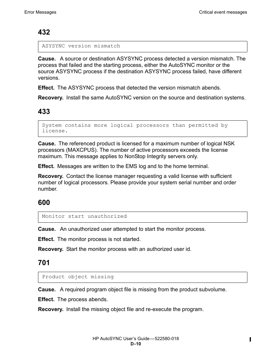 HP Integrity NonStop J-Series User Manual | Page 262 / 266