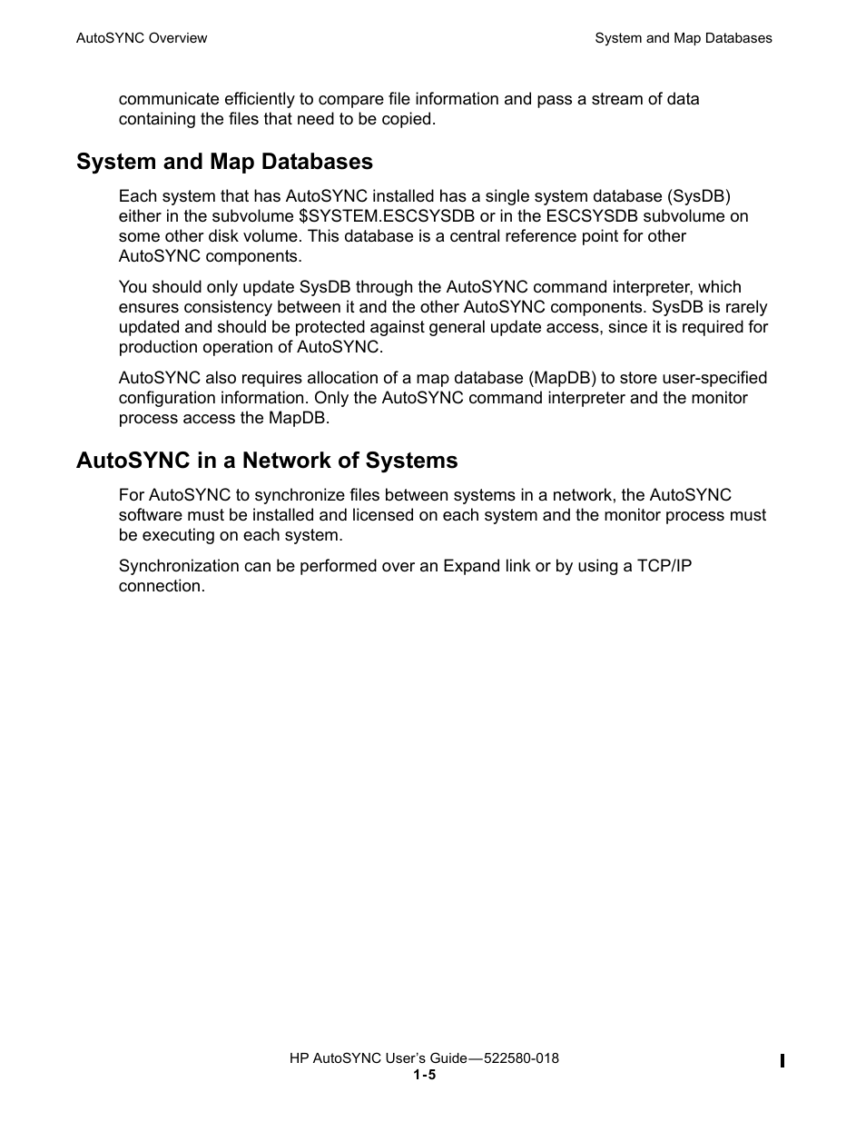 System and map databases, Autosync in a network of systems | HP Integrity NonStop J-Series User Manual | Page 27 / 266