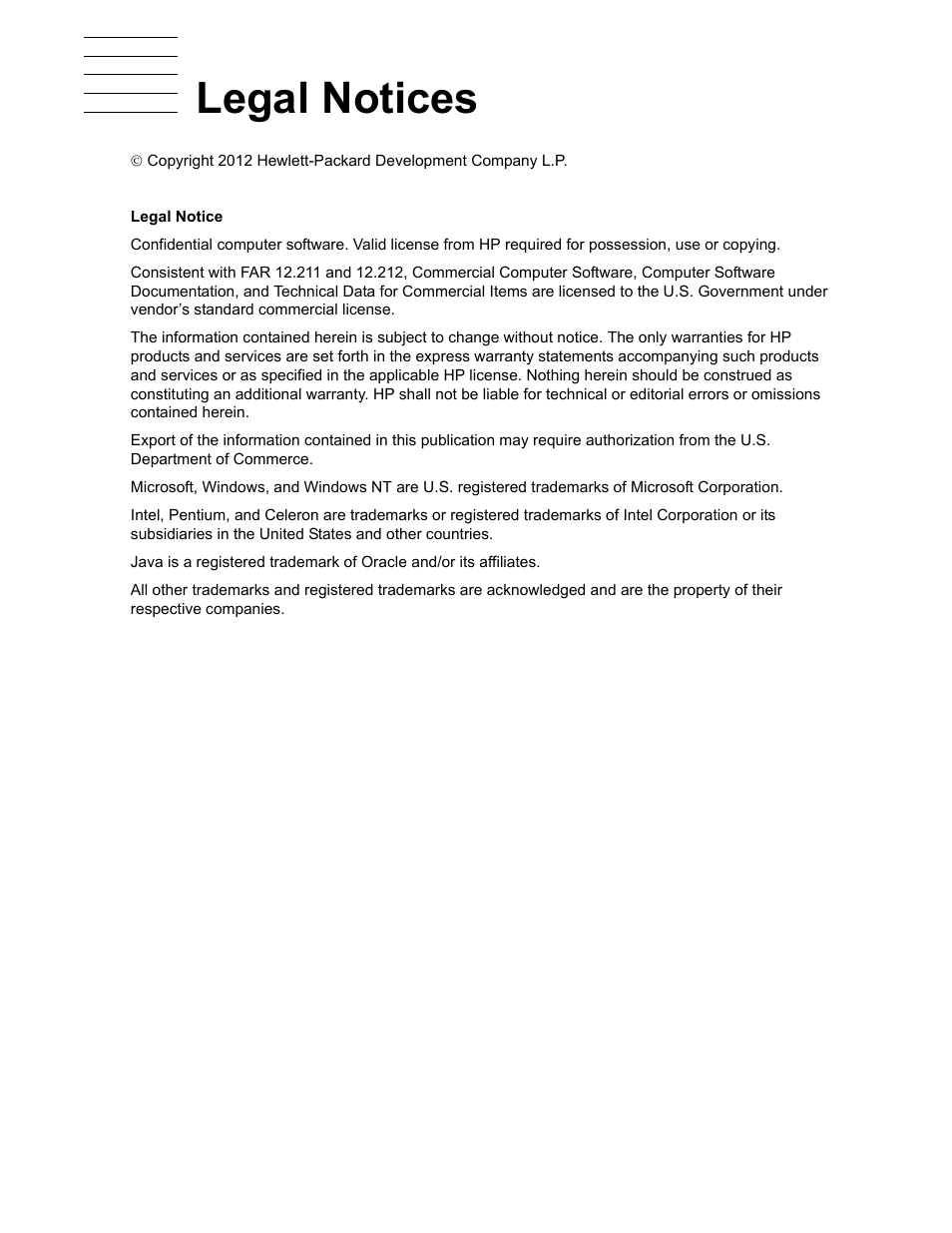 Legal notices | HP Integrity NonStop J-Series User Manual | Page 3 / 266