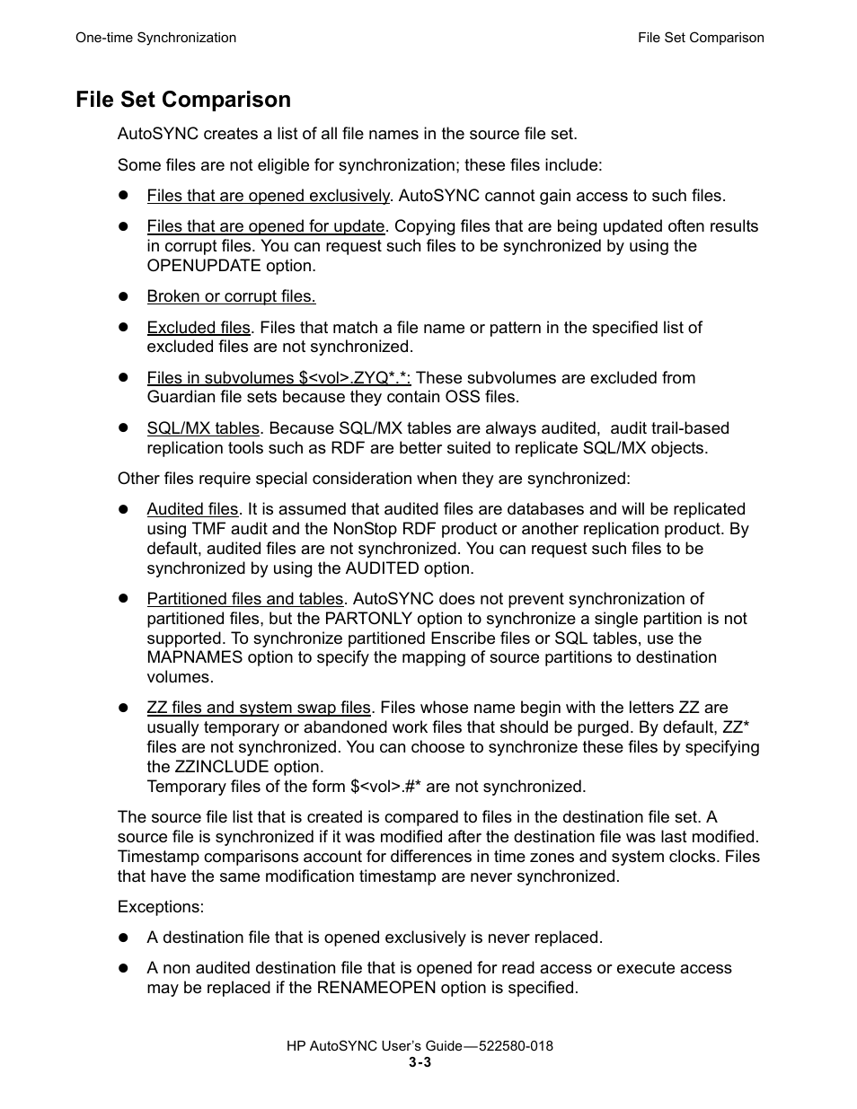File set comparison | HP Integrity NonStop J-Series User Manual | Page 41 / 266