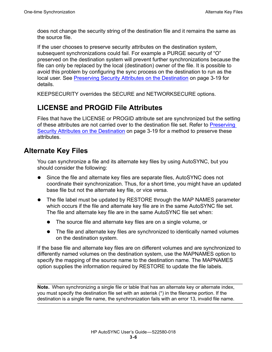 Alternate key files, License and progid file attributes | HP Integrity NonStop J-Series User Manual | Page 44 / 266