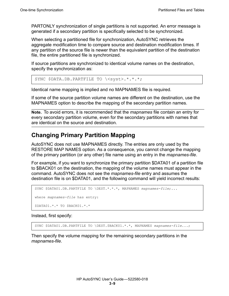 Changing primary partition mapping | HP Integrity NonStop J-Series User Manual | Page 47 / 266