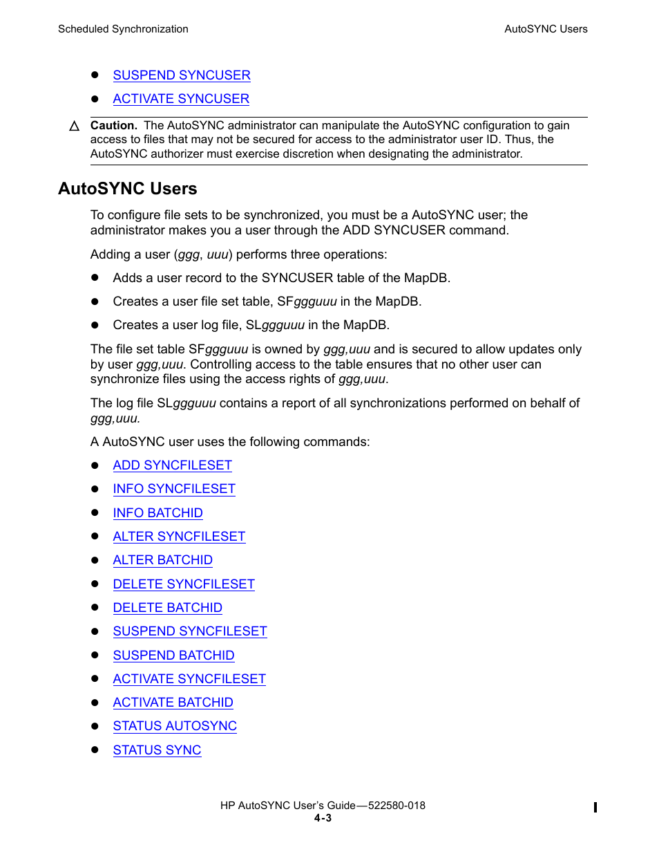 Autosync users | HP Integrity NonStop J-Series User Manual | Page 63 / 266