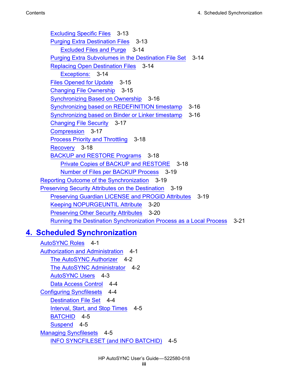 Scheduled synchronization | HP Integrity NonStop J-Series User Manual | Page 7 / 266