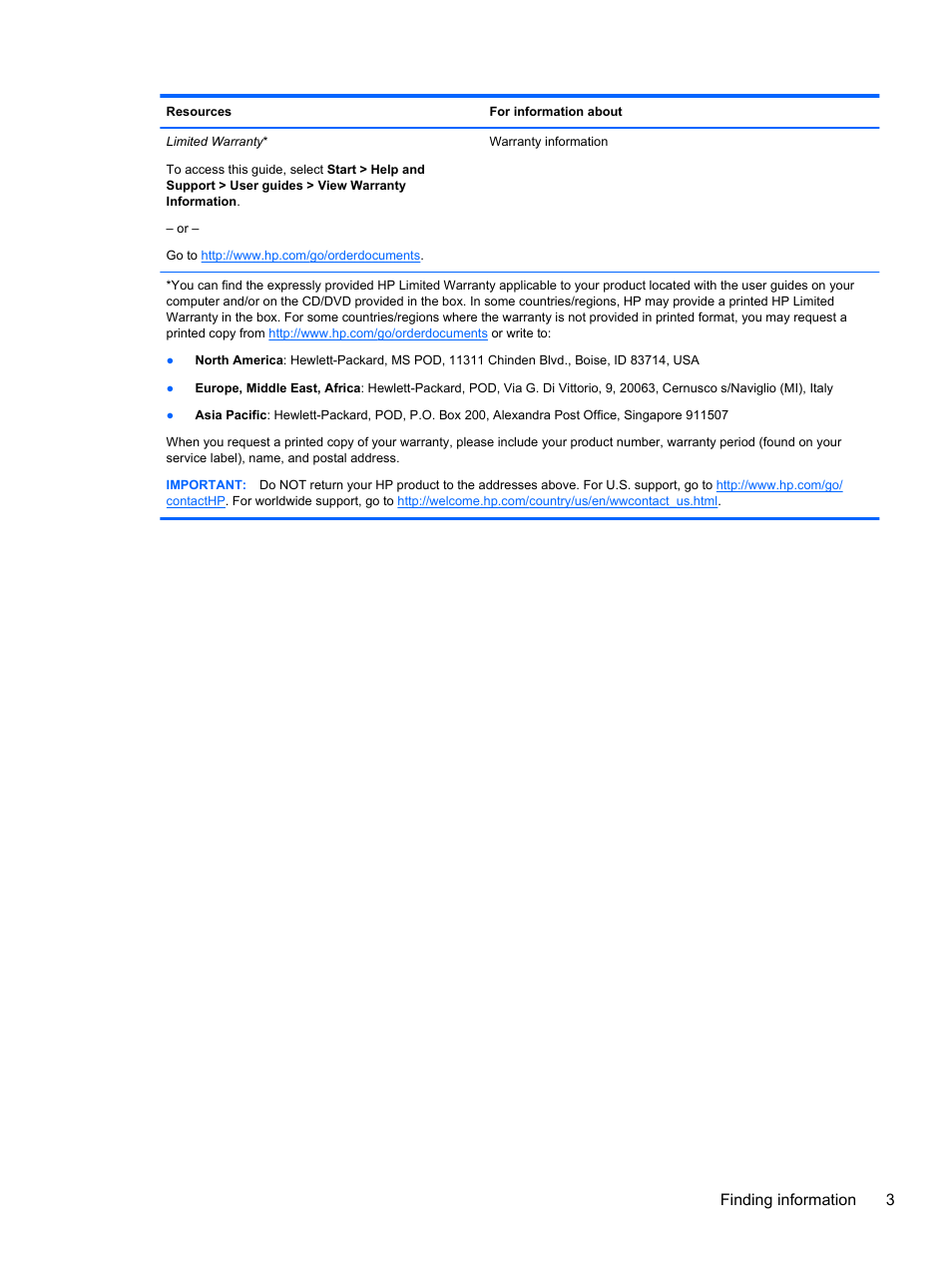 Finding information 3 | HP EliteBook 850 G1 Notebook PC User Manual | Page 13 / 106