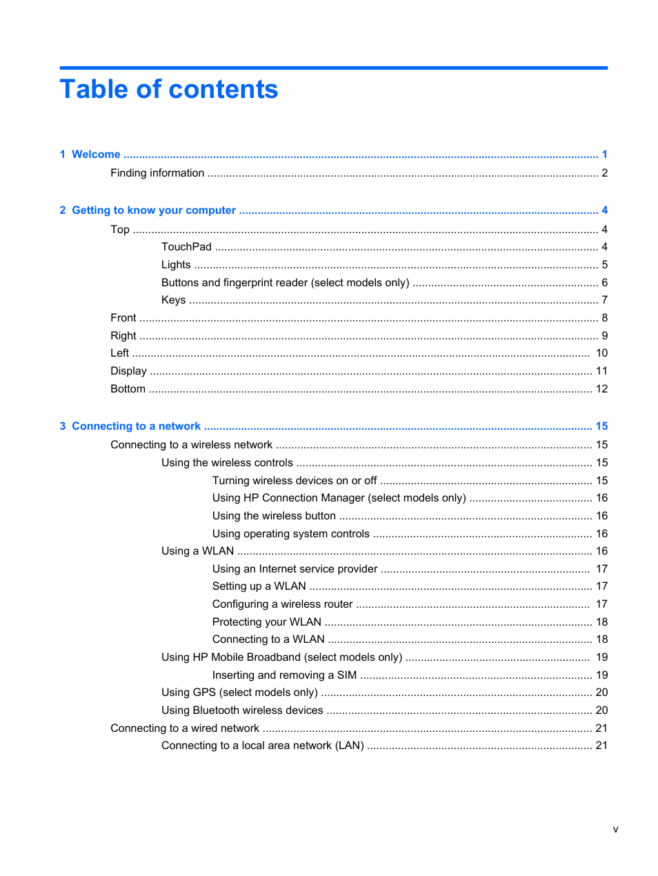 HP EliteBook 850 G1 Notebook PC User Manual | Page 5 / 106