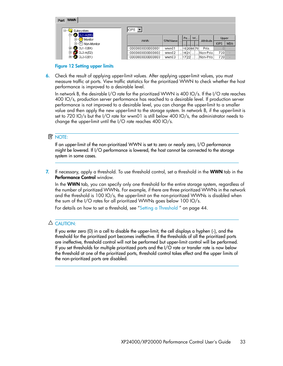 Setting upper limits, Figure 12 | HP XP Array Manager Software User Manual | Page 33 / 58