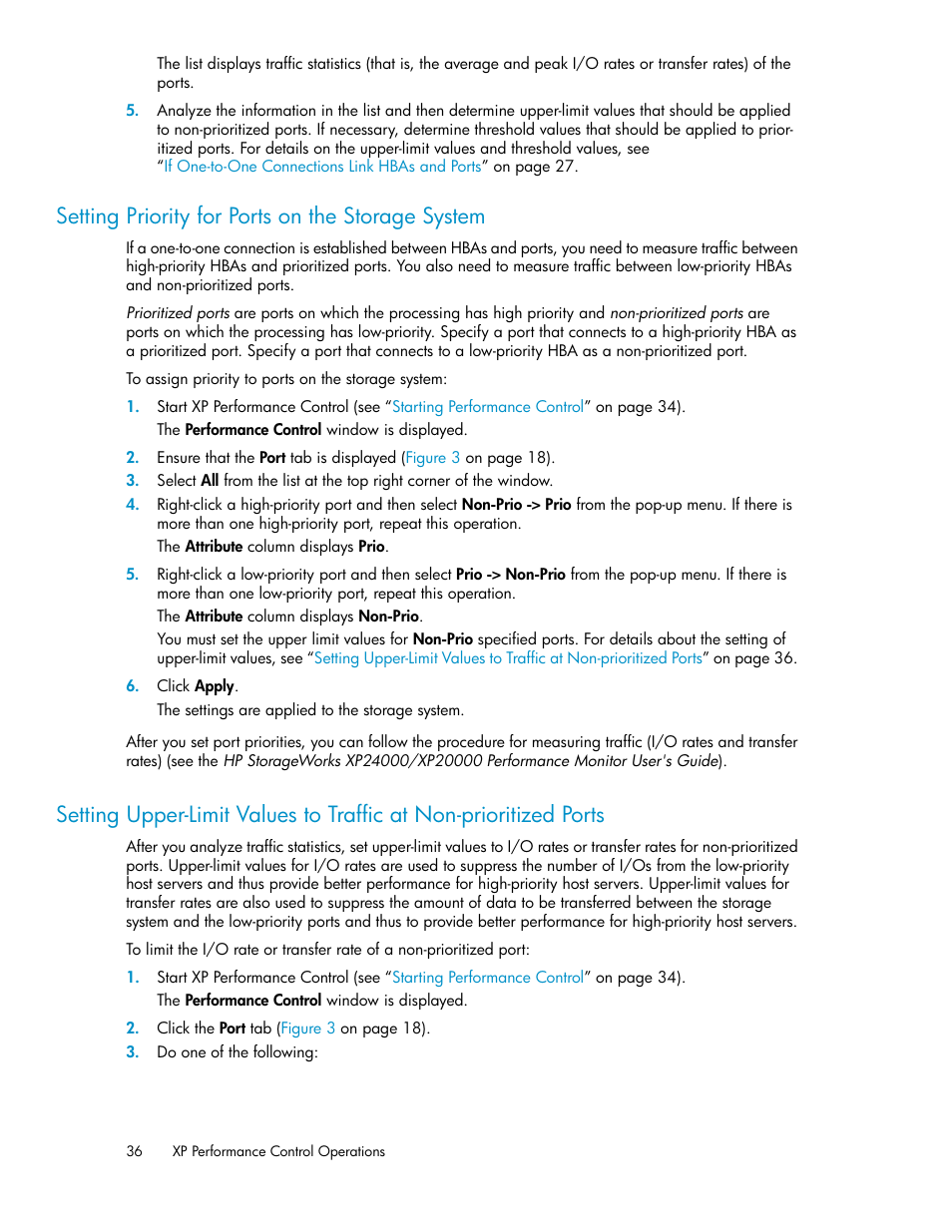 Setting priority for ports on the storage system | HP XP Array Manager Software User Manual | Page 36 / 58