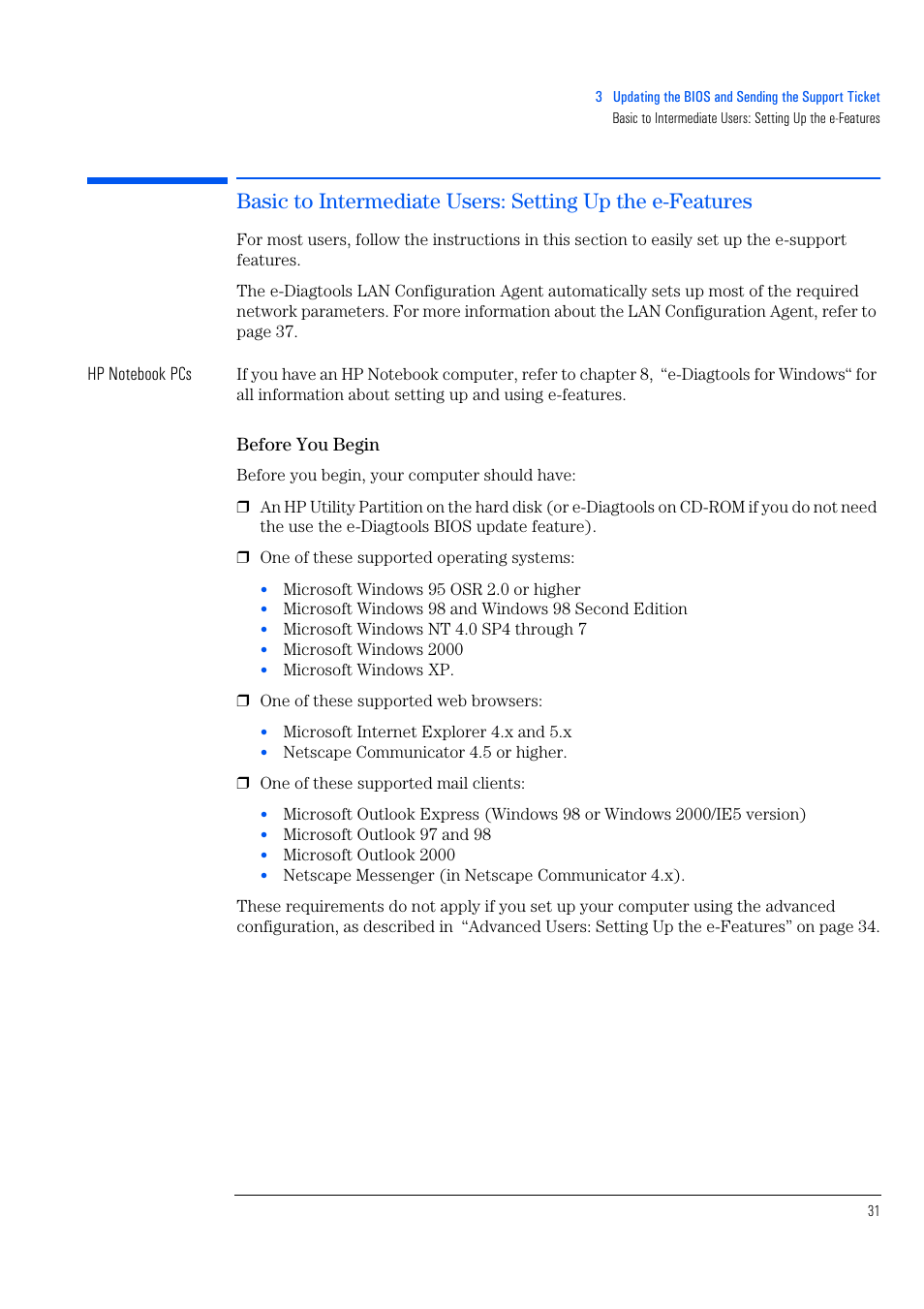 Before you begin | HP e-PC c10s10 User Manual | Page 31 / 82