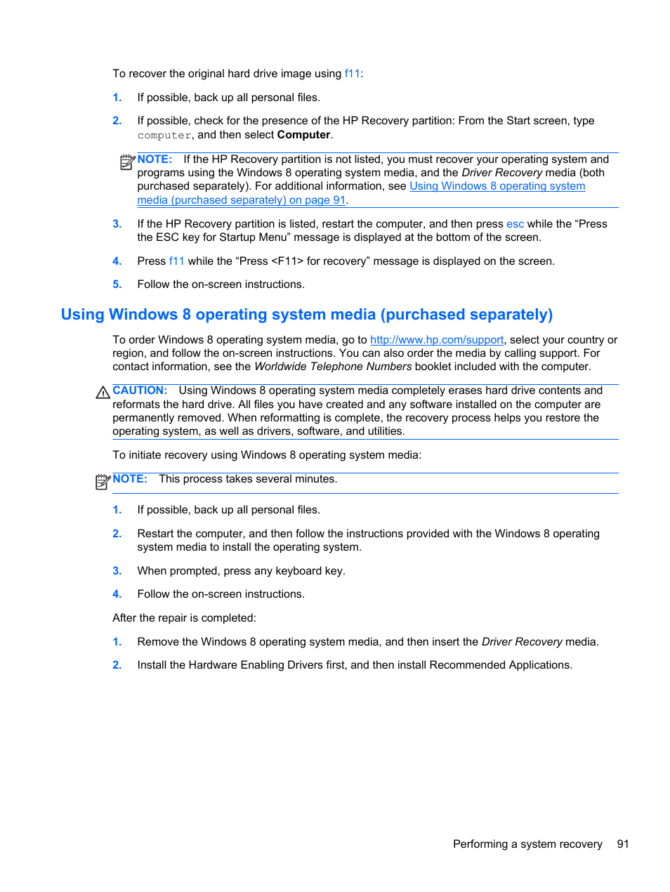 Using windows 8 operating | HP ProBook 4340s Notebook-PC User Manual | Page 101 / 125