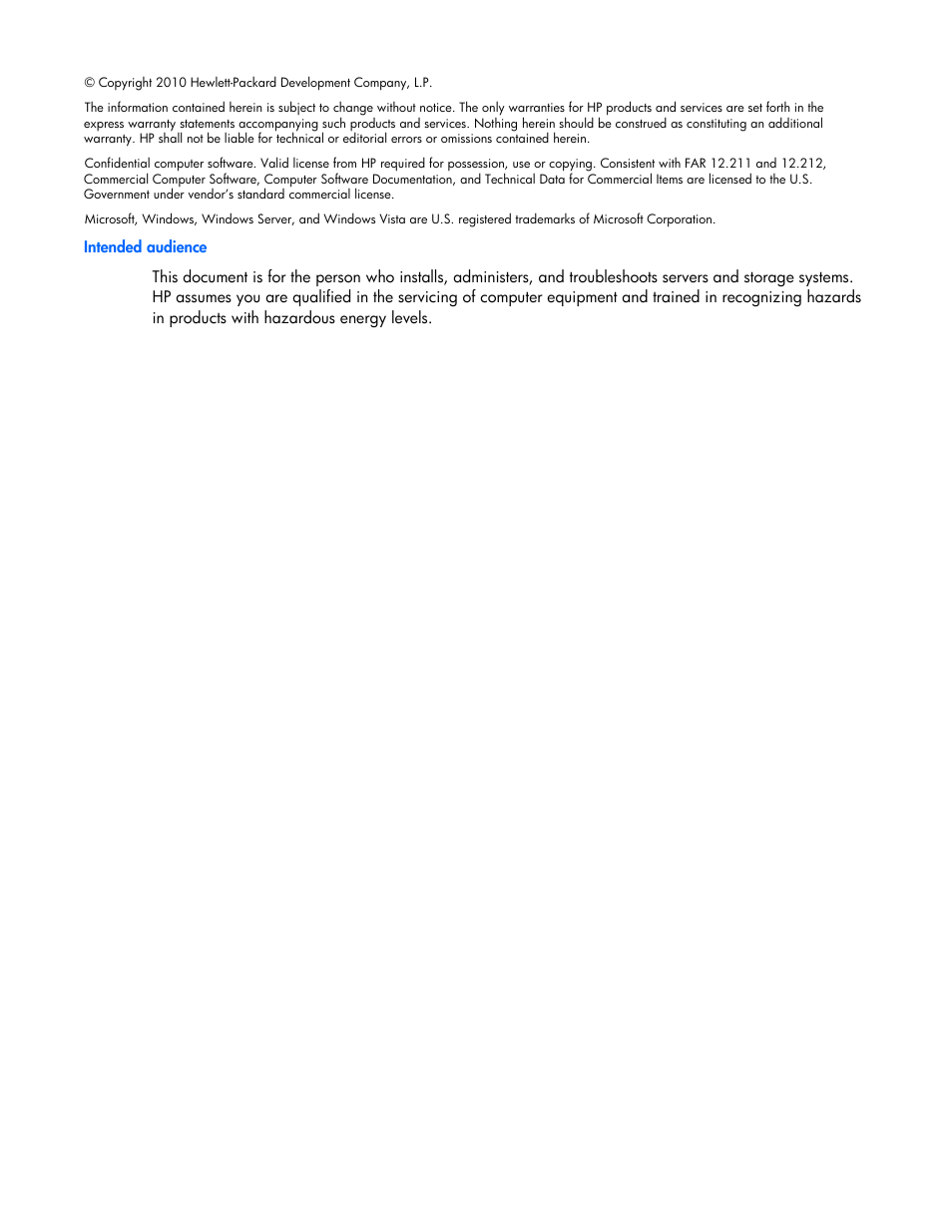Notice | HP Virtual Connect 8Gb 24-port Fibre Channel Module for c-Class BladeSystem User Manual | Page 2 / 21