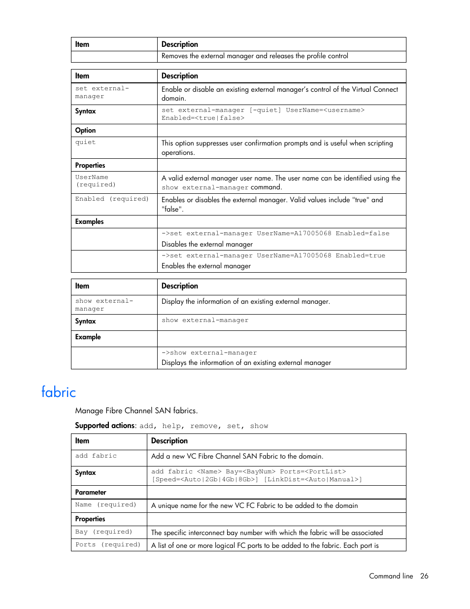 Fabric | HP Integrity BL870c i2 Server-Blade User Manual | Page 26 / 117