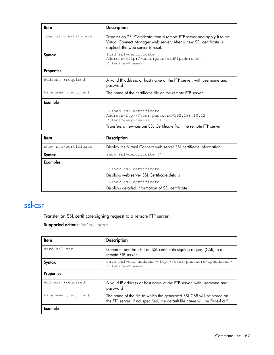 Ssl-csr | HP Integrity BL870c i2 Server-Blade User Manual | Page 62 / 117