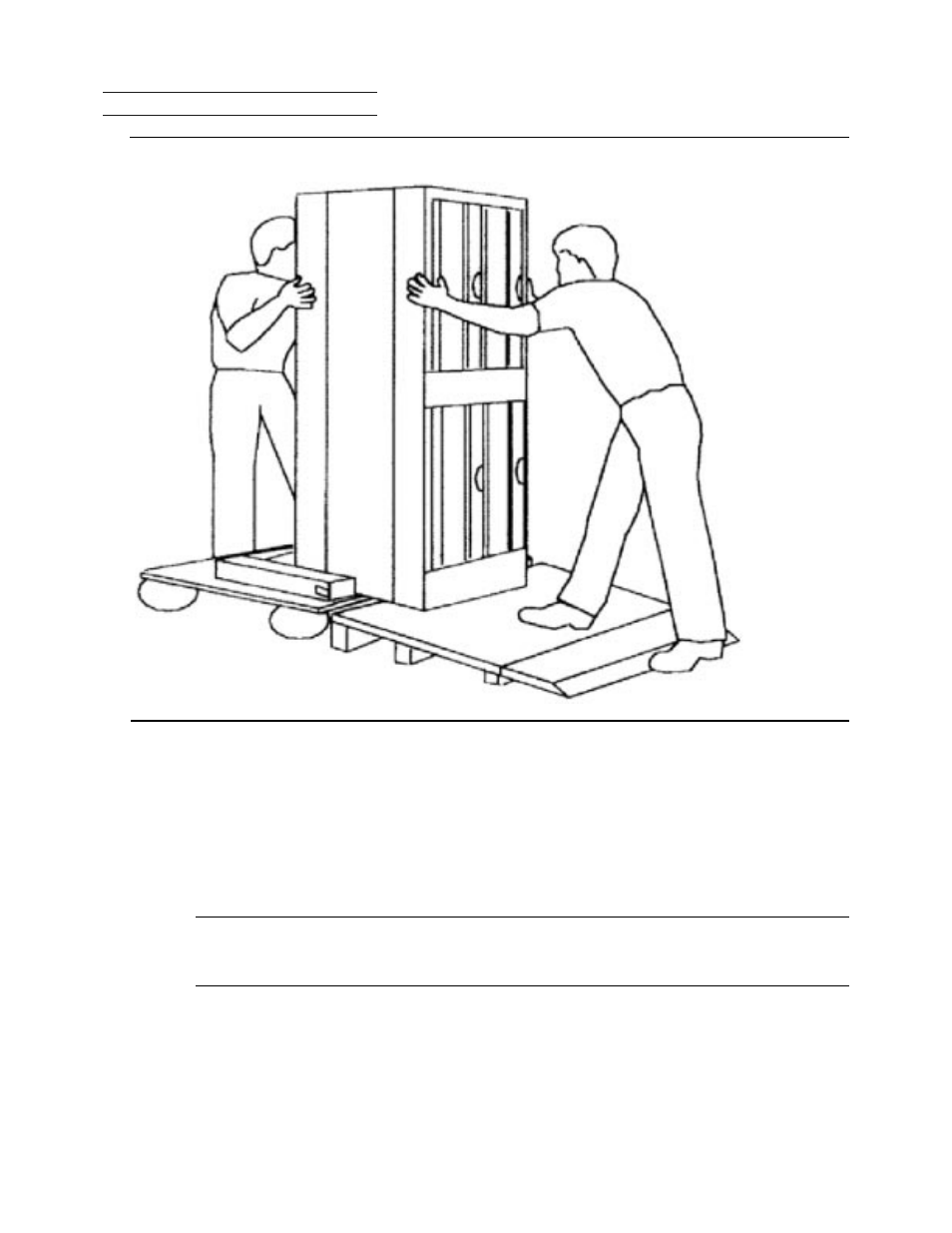 2 unpacking and installing the tape enclosures, Figure 2-6, Unloading the platform | HP NonStop G-Series User Manual | Page 25 / 91