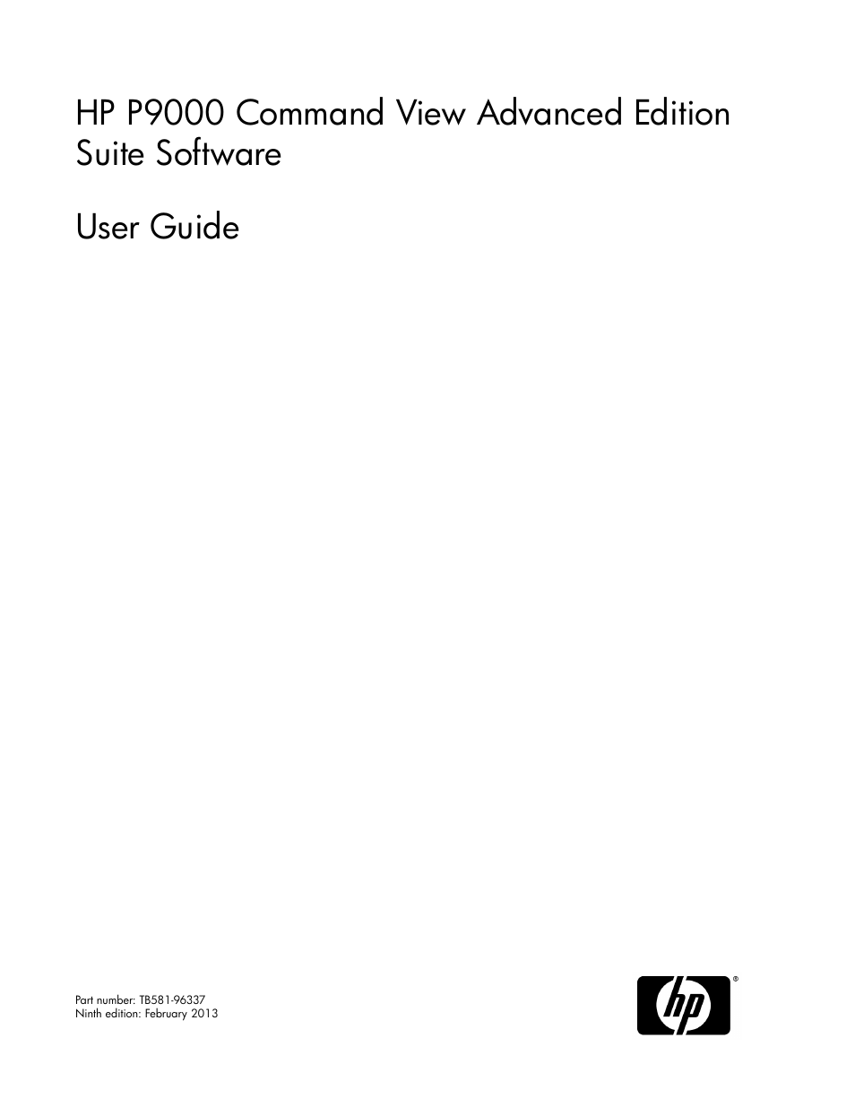 HP XP P9000 Command View Advanced Edition Software User Manual | 178 pages