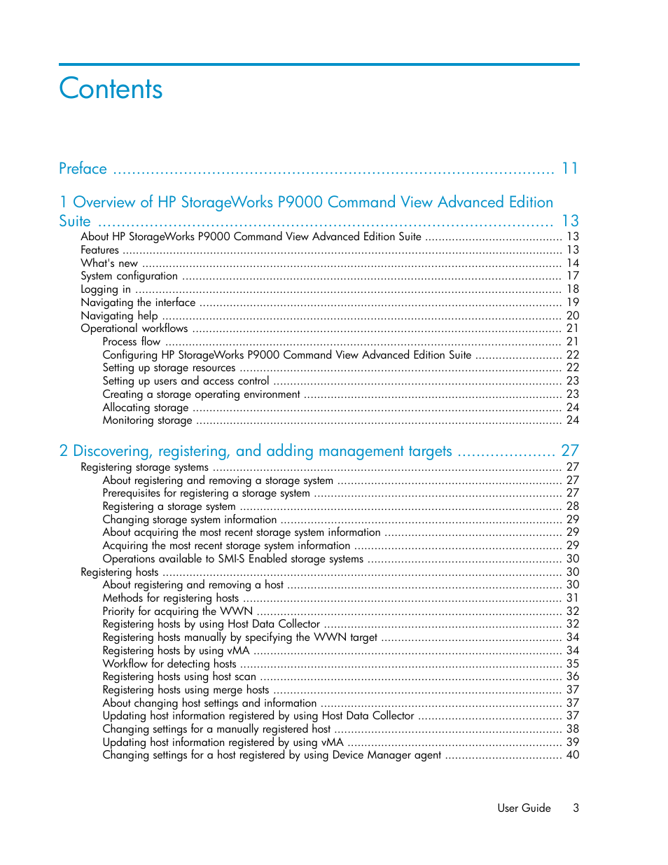 HP XP P9000 Command View Advanced Edition Software User Manual | Page 3 / 178