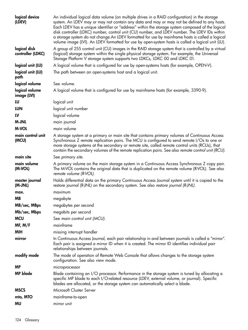 HP XP P9500 Storage User Manual | Page 124 / 131