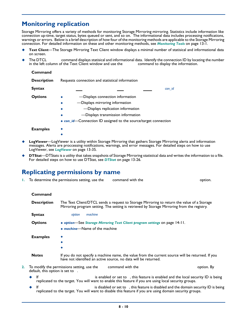 Monitoring replication, Replicating permissions by name | HP Storage Mirroring Software User Manual | Page 109 / 339