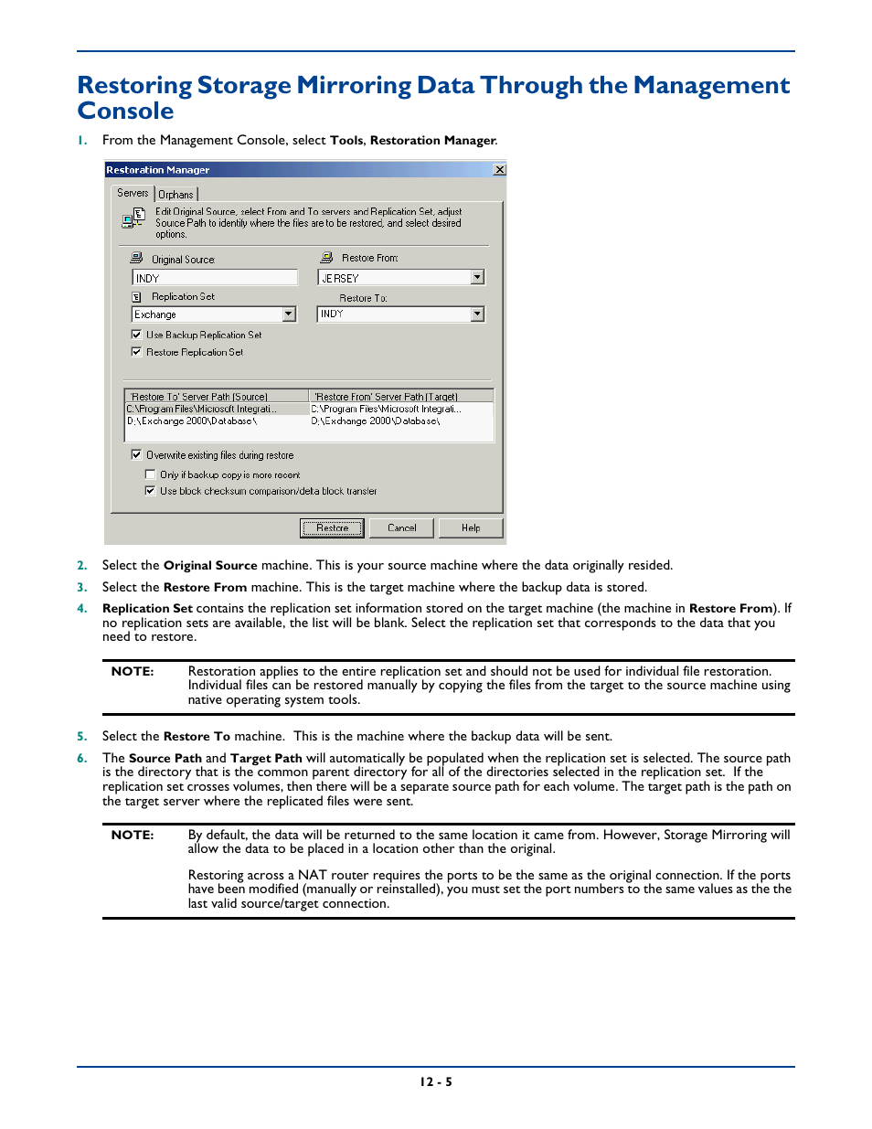 HP Storage Mirroring Software User Manual | Page 174 / 339