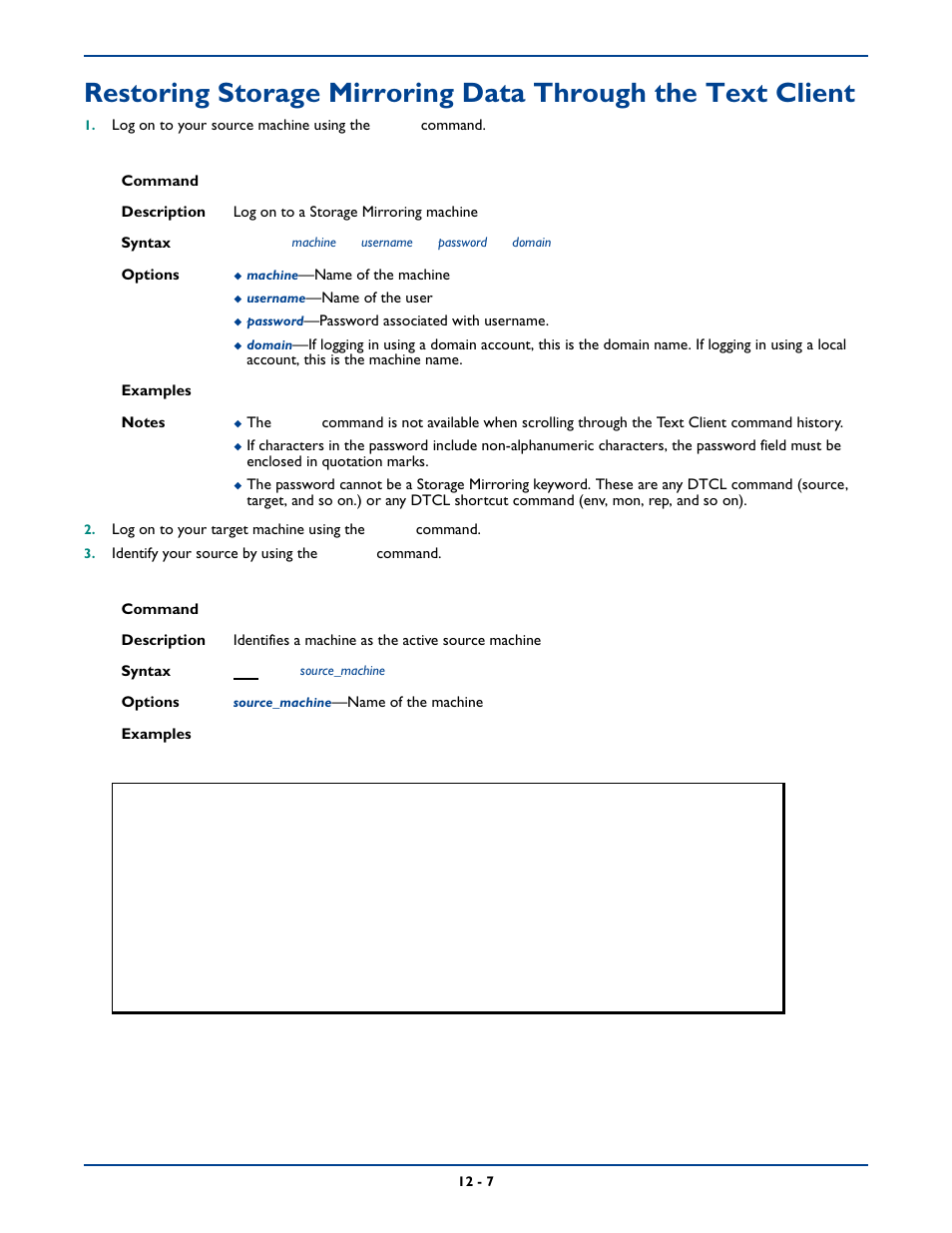 HP Storage Mirroring Software User Manual | Page 176 / 339