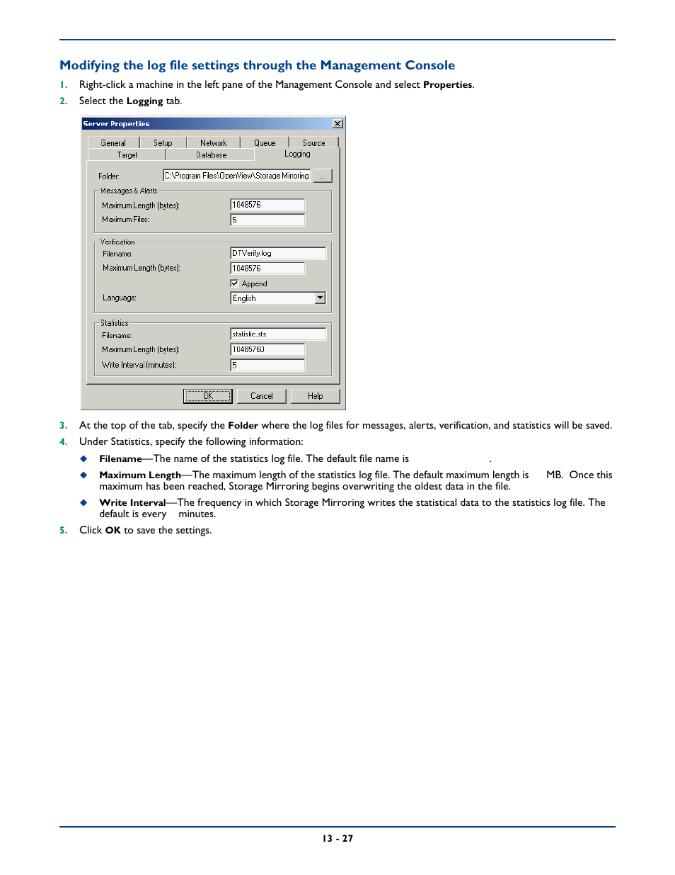 HP Storage Mirroring Software User Manual | Page 207 / 339