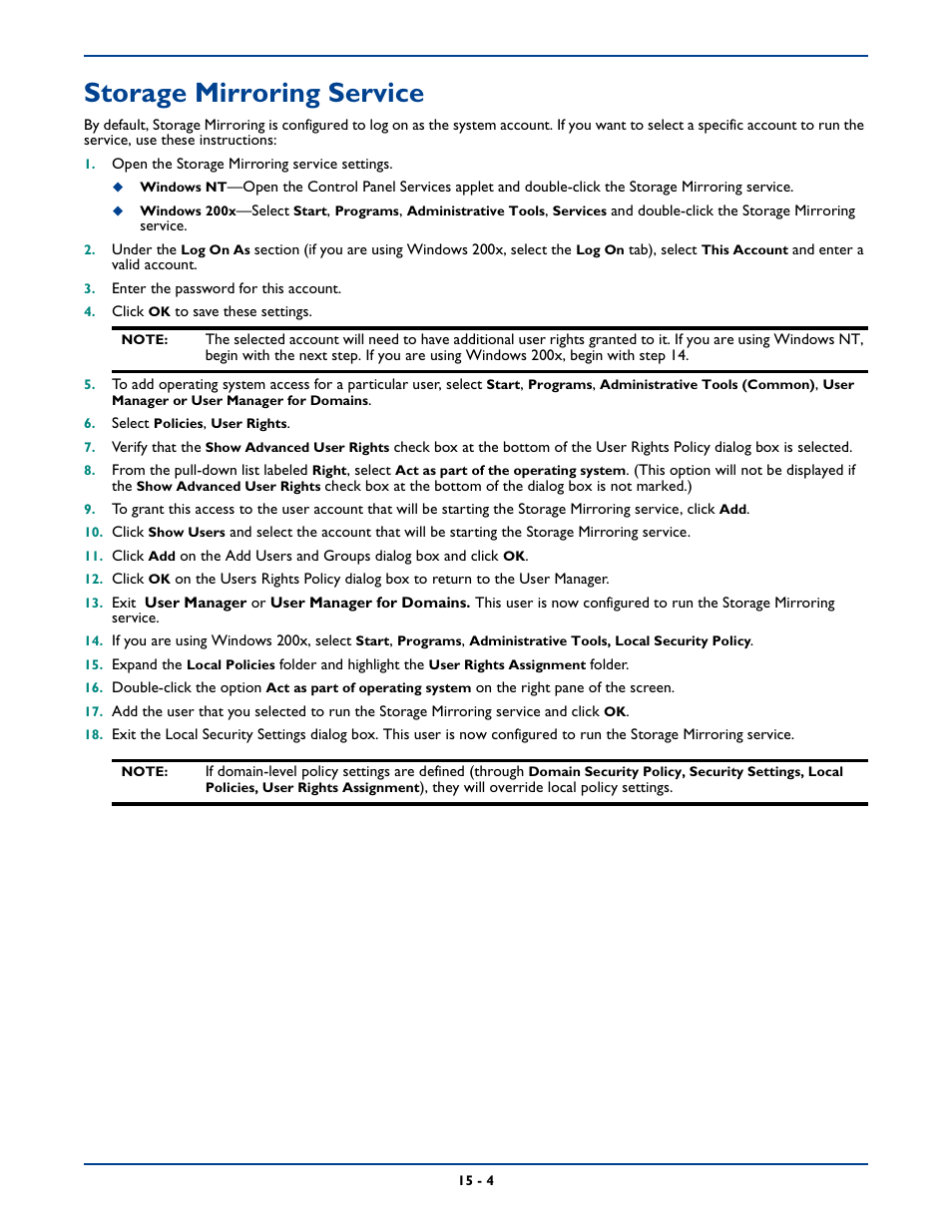 Storage mirroring service, Storage mirroring service -4 | HP Storage Mirroring Software User Manual | Page 259 / 339