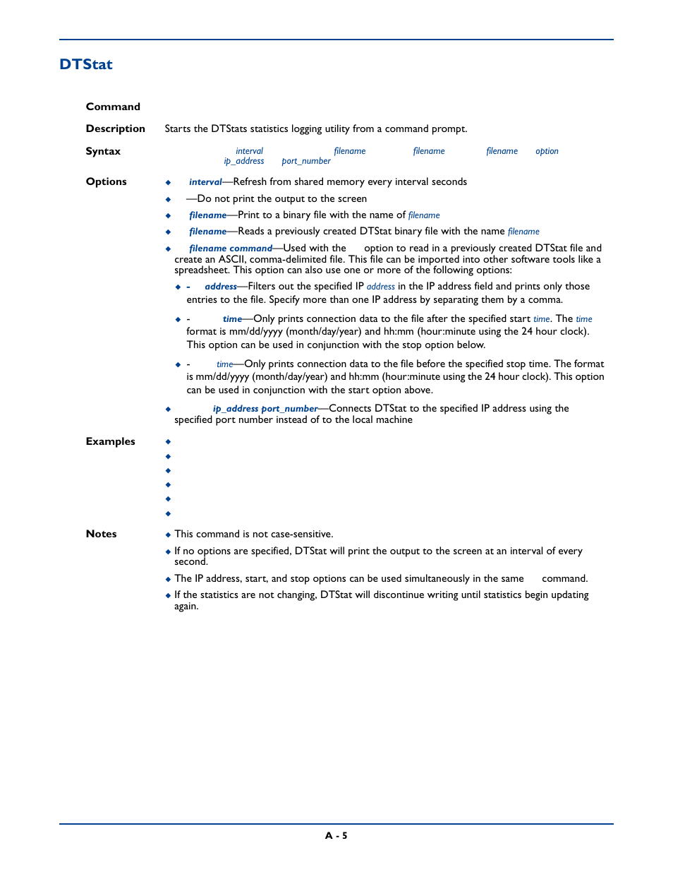 Dtstat | HP Storage Mirroring Software User Manual | Page 268 / 339