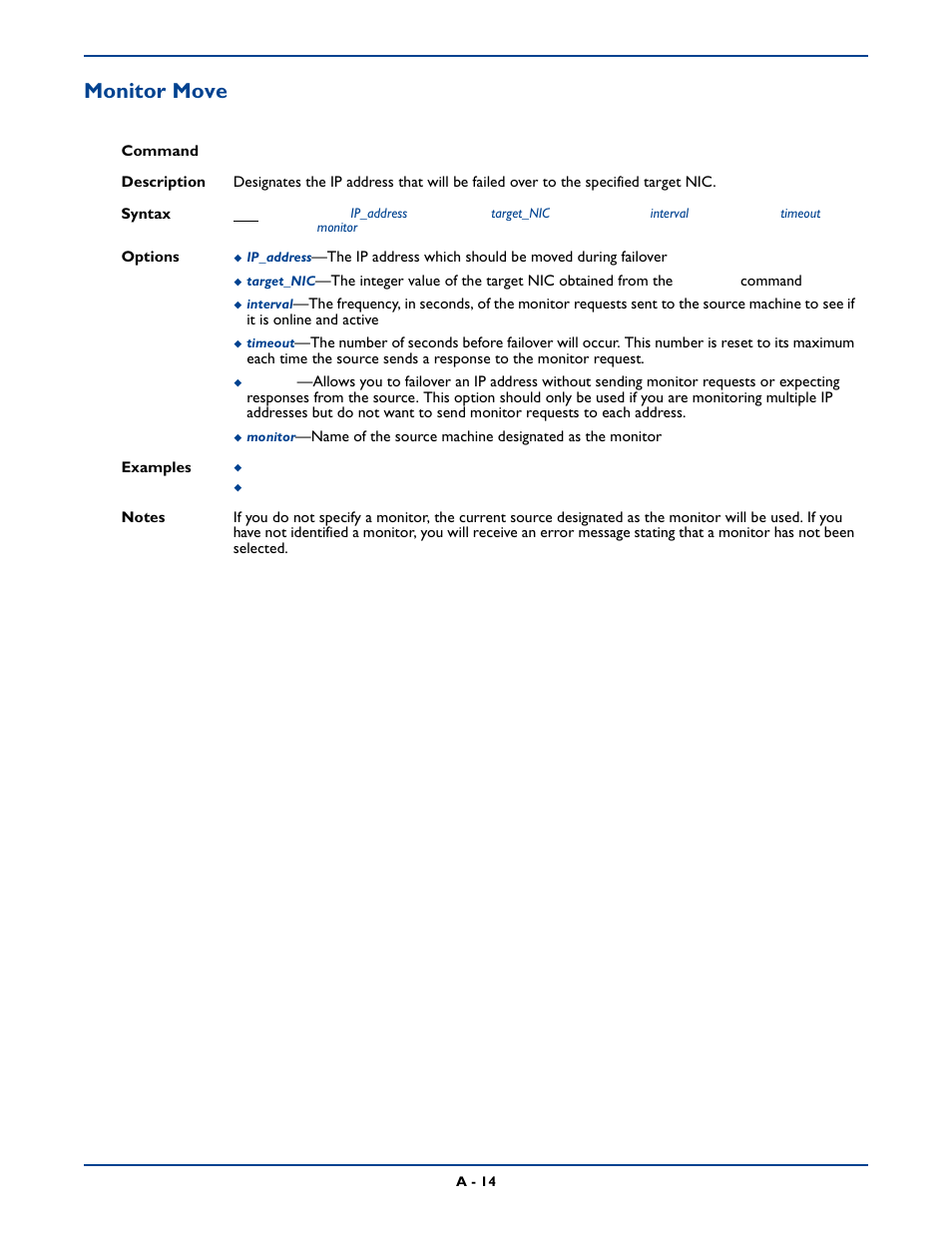 Monitor move | HP Storage Mirroring Software User Manual | Page 277 / 339