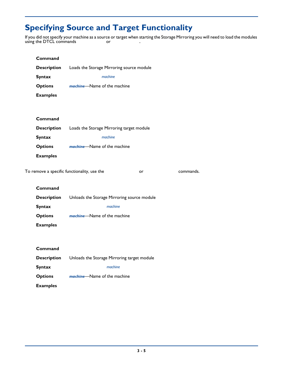 Specifying source and target functionality, Specifying source and target functionality -5 | HP Storage Mirroring Software User Manual | Page 37 / 339