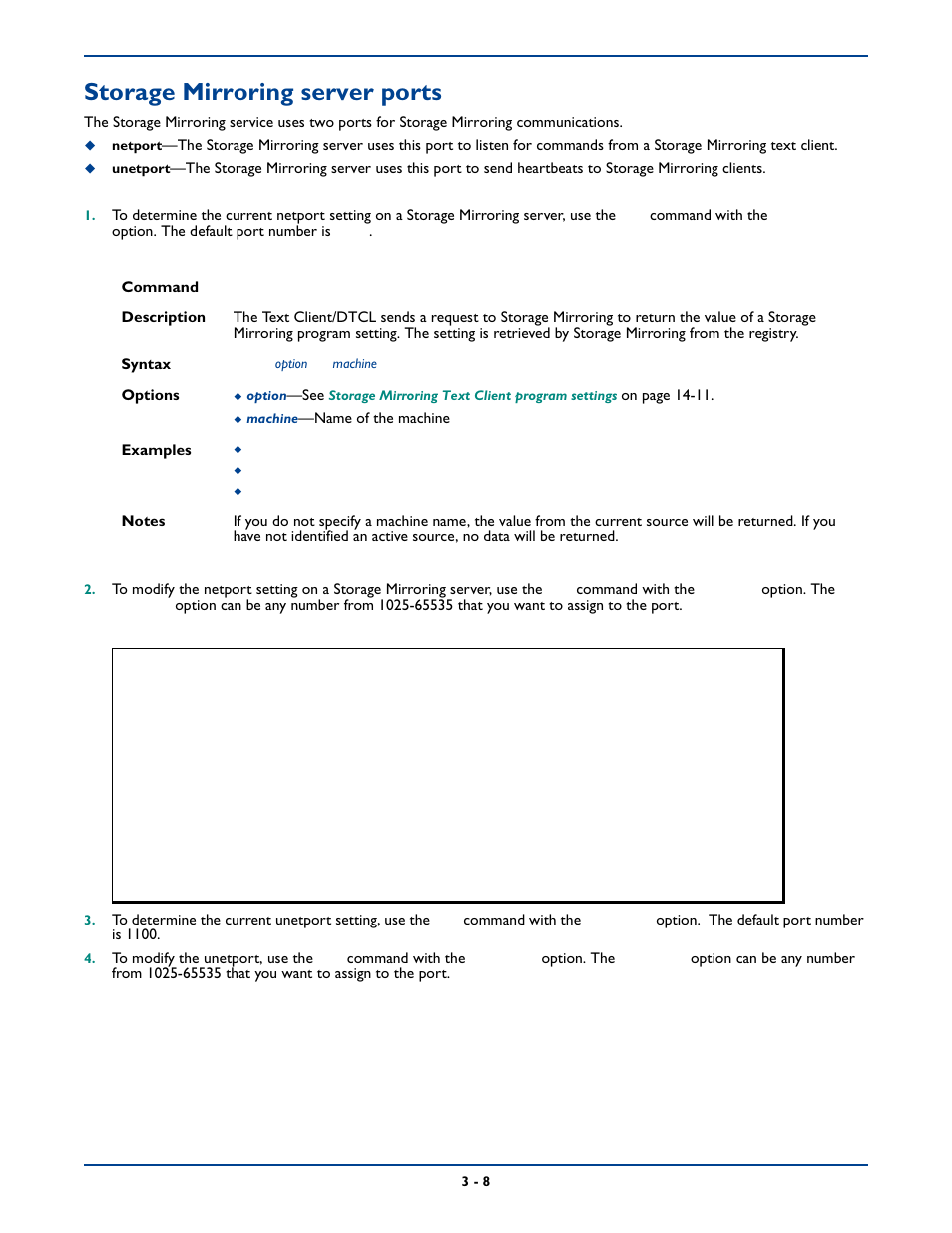 Storage mirroring server ports, Storage mirroring server ports -8 | HP Storage Mirroring Software User Manual | Page 40 / 339