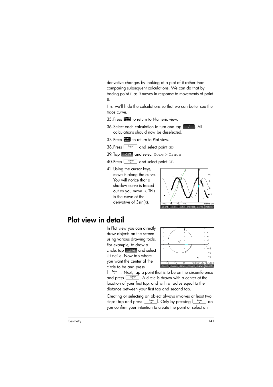 Plot view in detail | HP Prime Graphing Calculator User Manual | Page 145 / 608