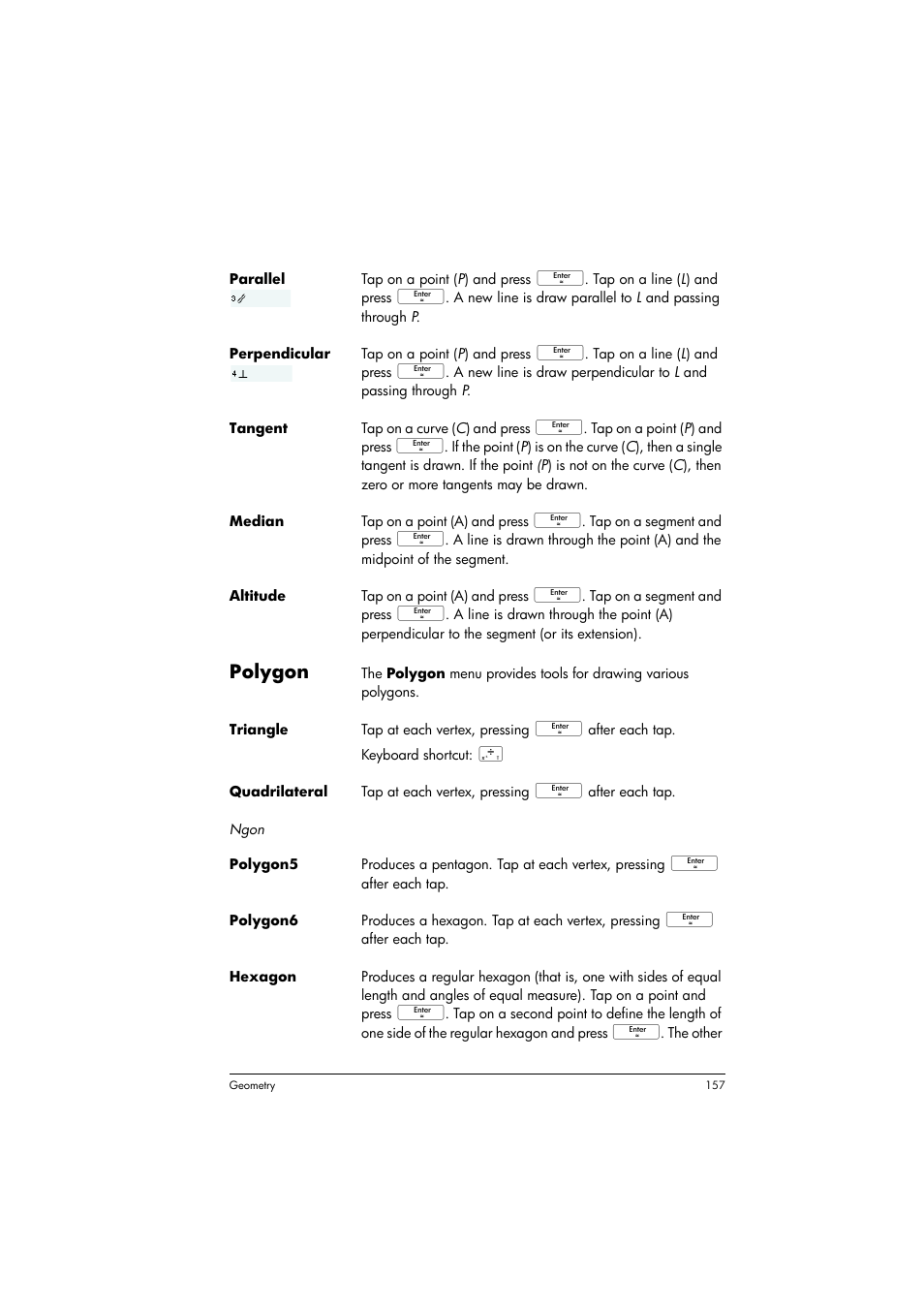 Polygon | HP Prime Graphing Calculator User Manual | Page 161 / 608