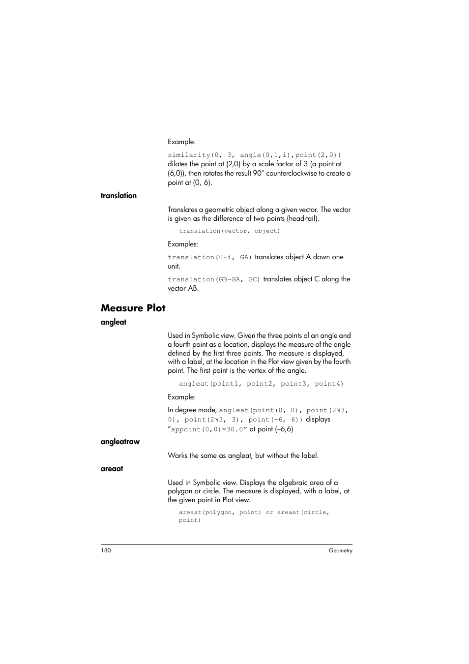 Measure plot | HP Prime Graphing Calculator User Manual | Page 184 / 608