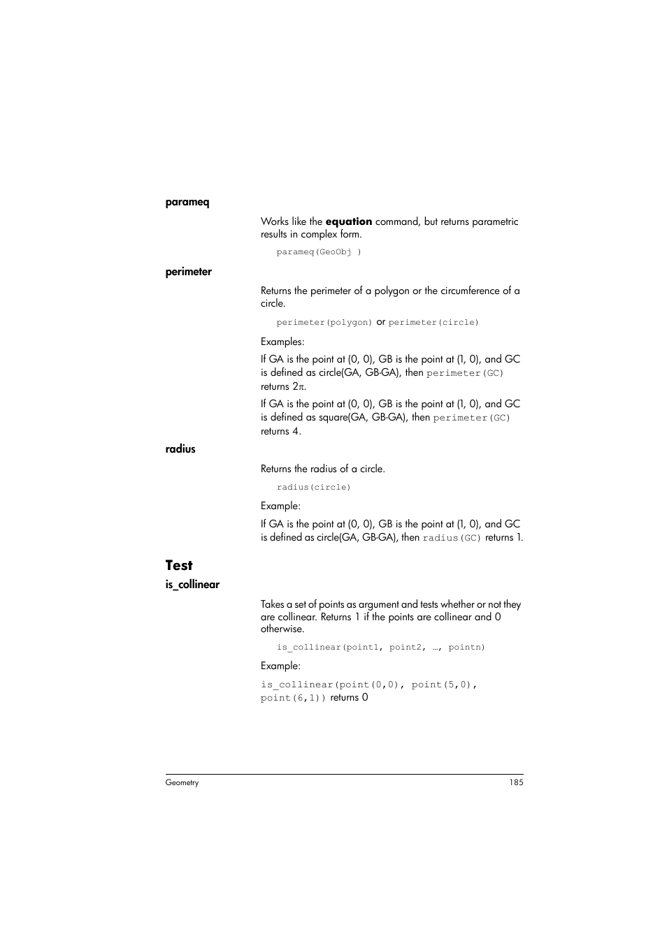 Test | HP Prime Graphing Calculator User Manual | Page 189 / 608