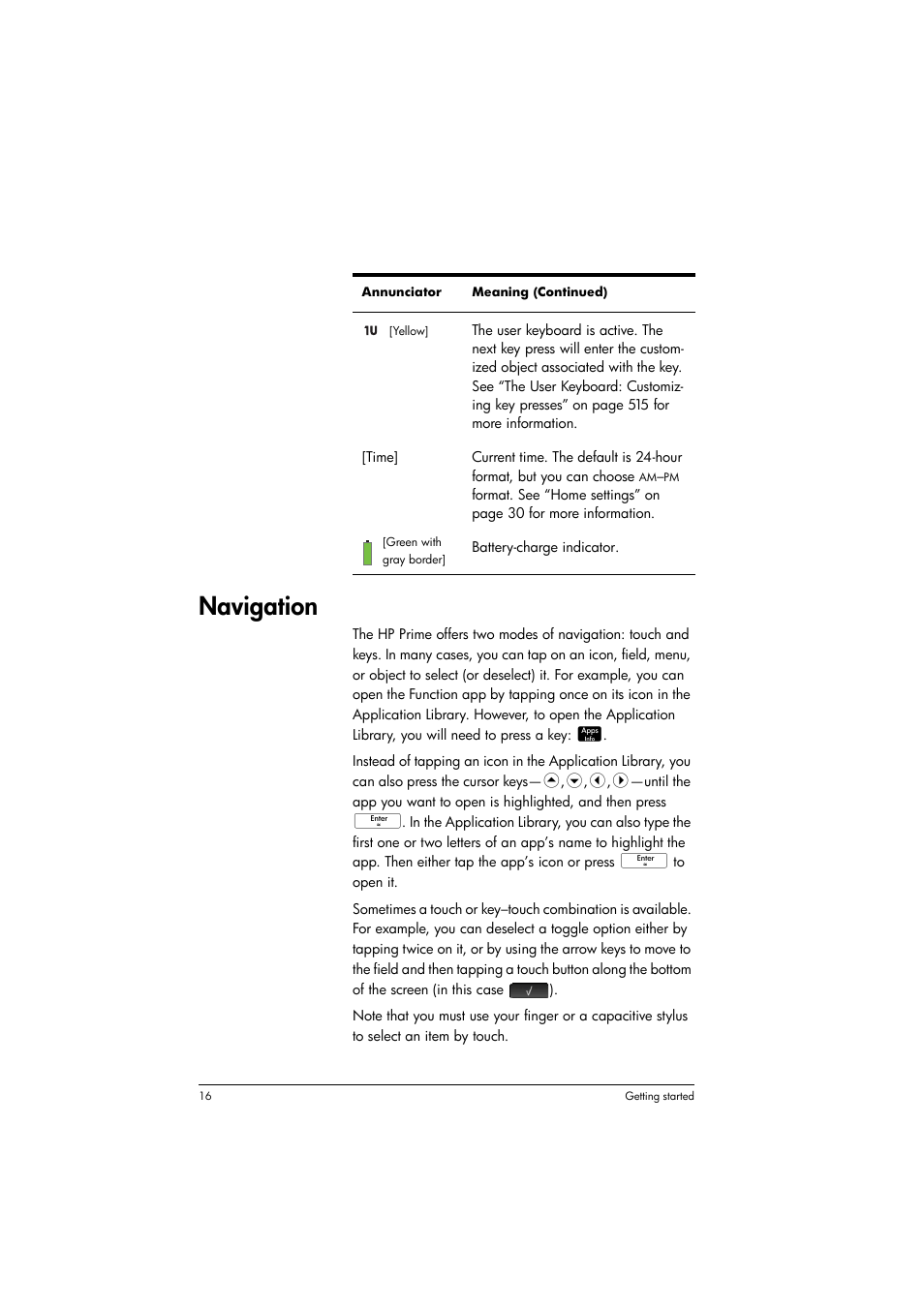 Navigation | HP Prime Graphing Calculator User Manual | Page 20 / 608