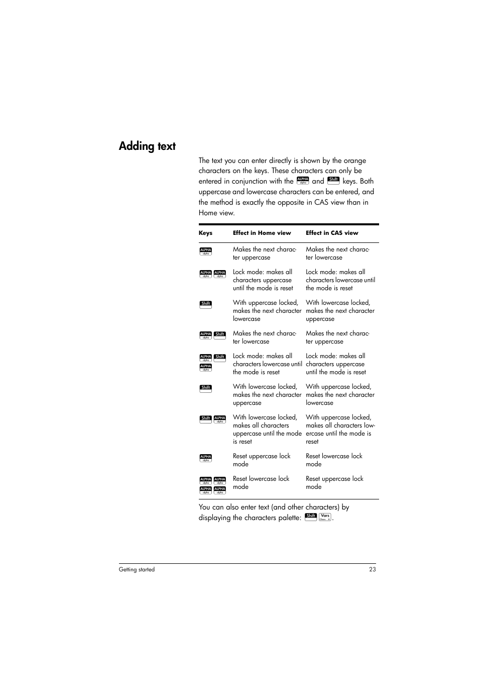 Adding text | HP Prime Graphing Calculator User Manual | Page 27 / 608
