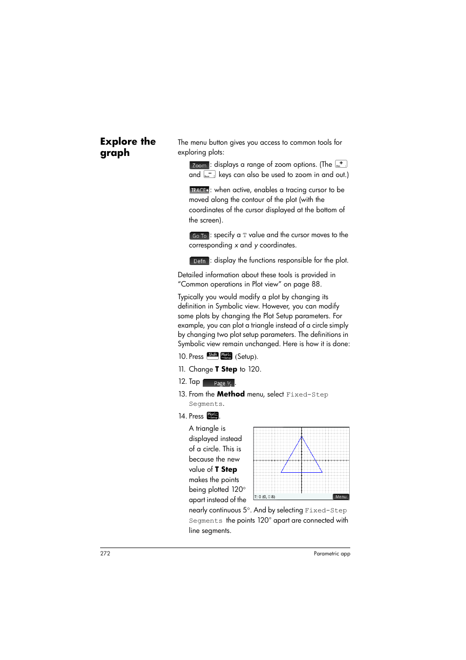 Explore the graph | HP Prime Graphing Calculator User Manual | Page 276 / 608