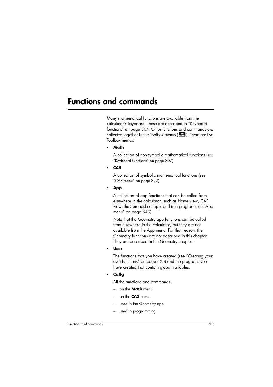 Functions and commands, R 21, 21 functions and commands | HP Prime Graphing Calculator User Manual | Page 309 / 608