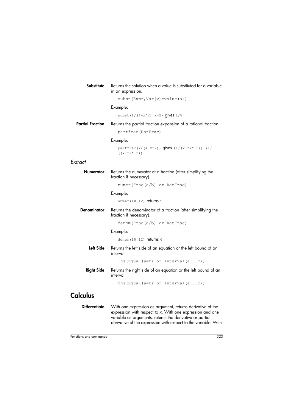 Calculus | HP Prime Graphing Calculator User Manual | Page 327 / 608