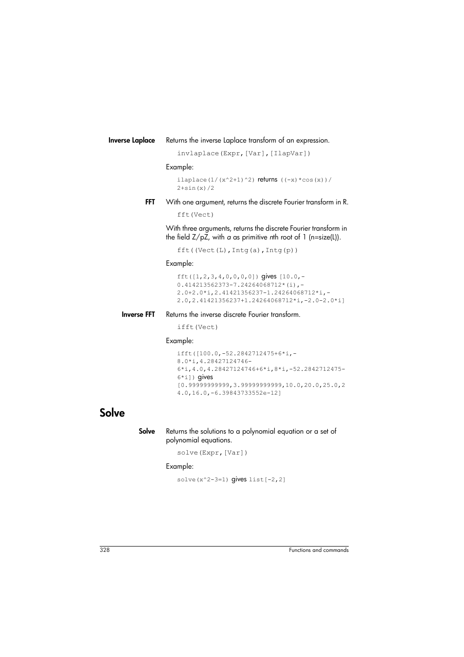 Solve | HP Prime Graphing Calculator User Manual | Page 332 / 608
