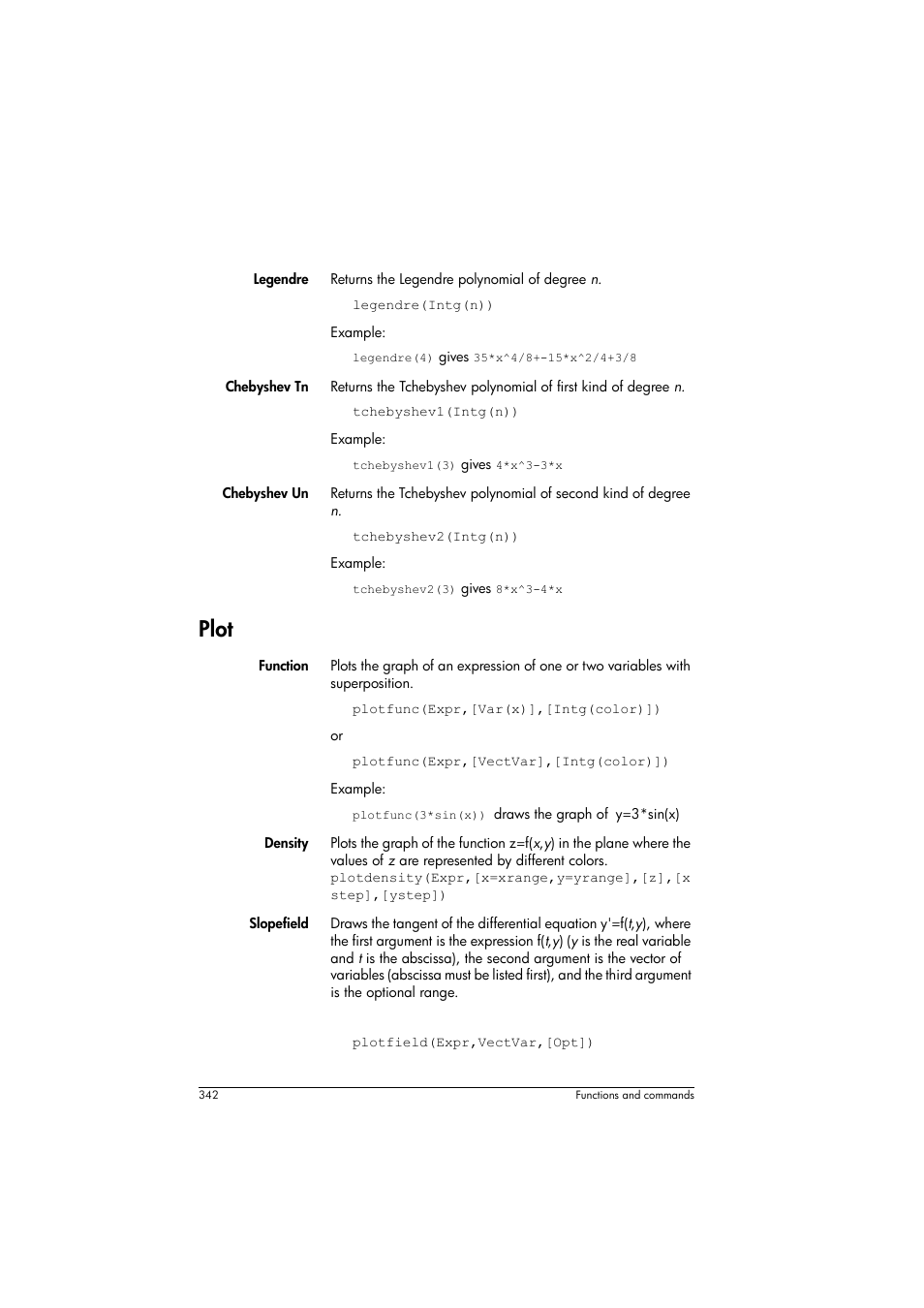 Plot | HP Prime Graphing Calculator User Manual | Page 346 / 608