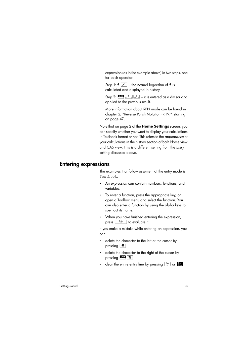 Entering expressions | HP Prime Graphing Calculator User Manual | Page 41 / 608