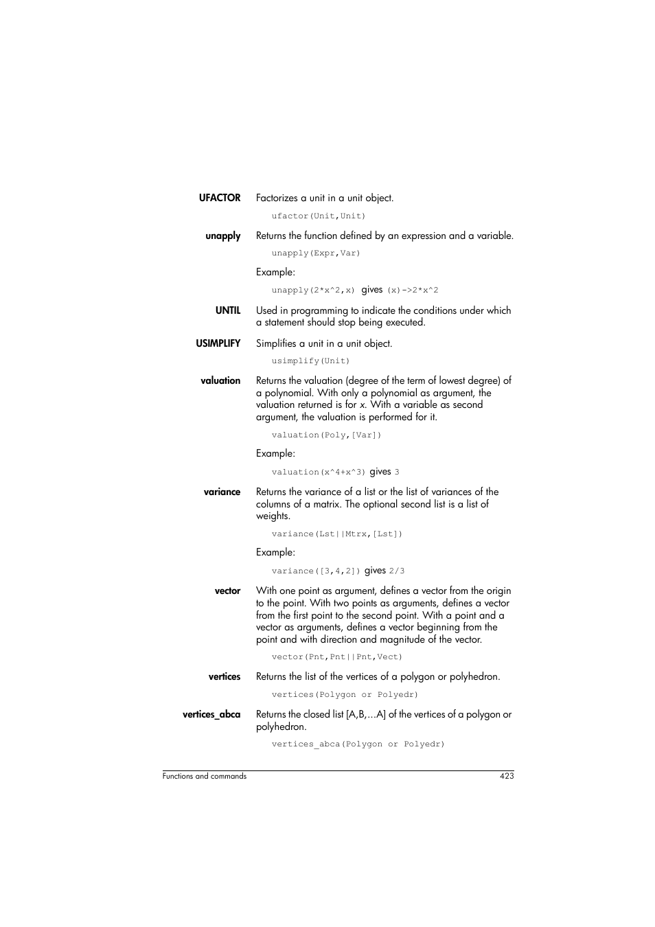 HP Prime Graphing Calculator User Manual | Page 427 / 608