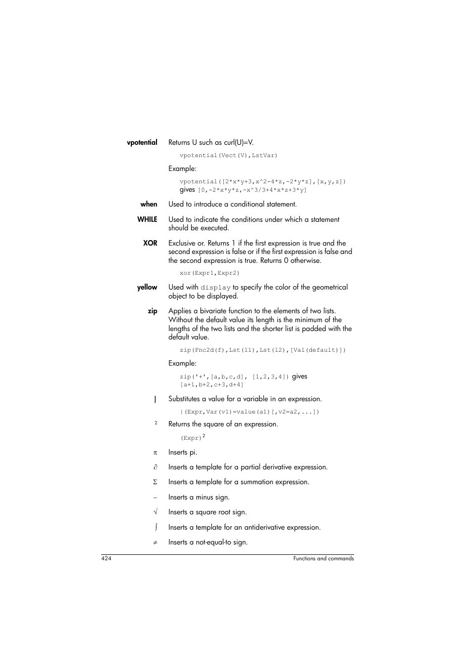 HP Prime Graphing Calculator User Manual | Page 428 / 608