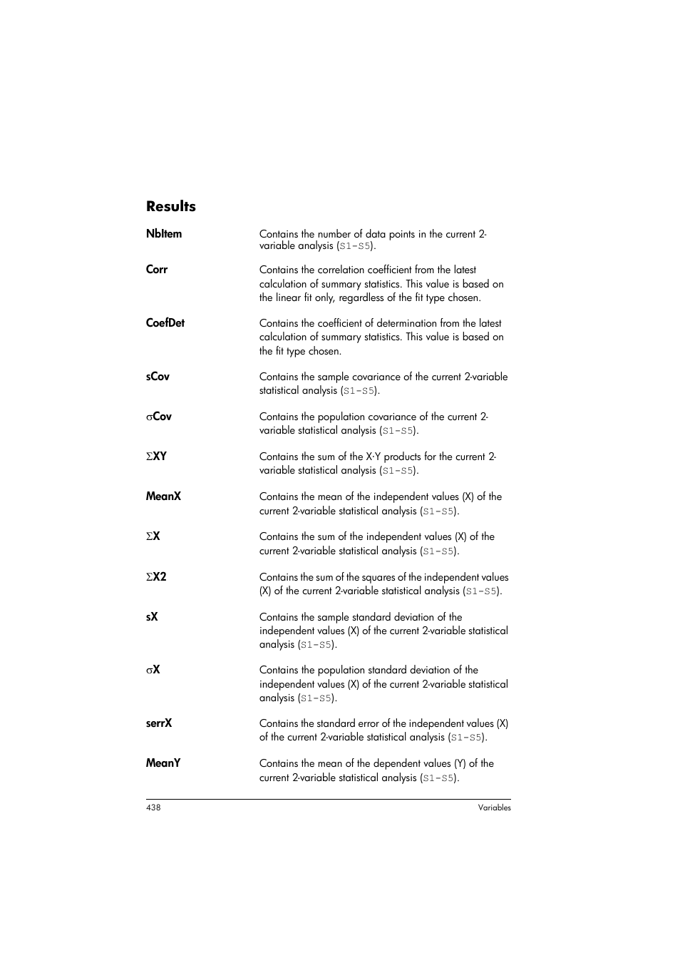 Results | HP Prime Graphing Calculator User Manual | Page 442 / 608