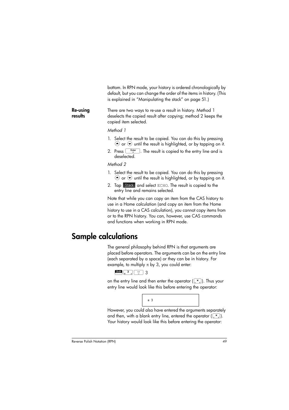 Sample calculations | HP Prime Graphing Calculator User Manual | Page 53 / 608