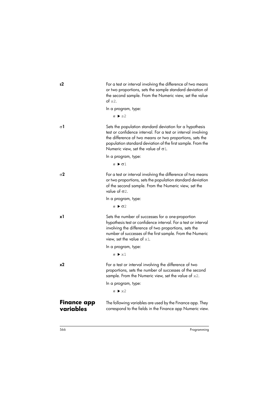 Finance app variables | HP Prime Graphing Calculator User Manual | Page 570 / 608