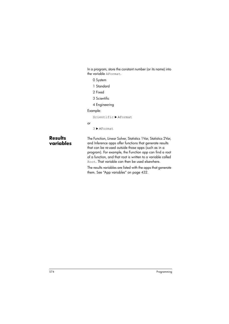 Results variables | HP Prime Graphing Calculator User Manual | Page 578 / 608