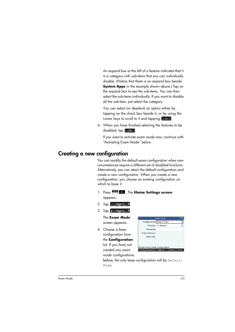 Creating a new configuration | HP Prime Graphing Calculator User Manual | Page 67 / 608